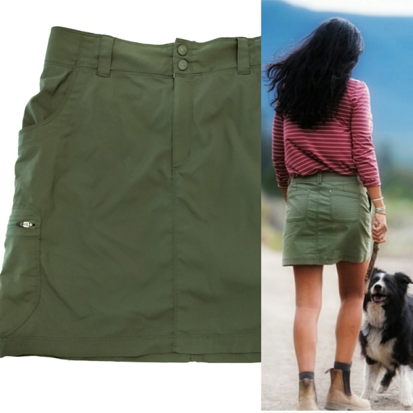 L.L. Bean Shorts Llbean Vista Trekking Skort Shorts Skirt Olive